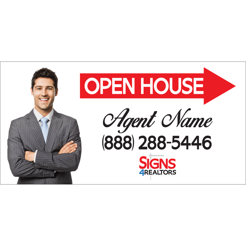24x12 Open House Sign - Mini Size