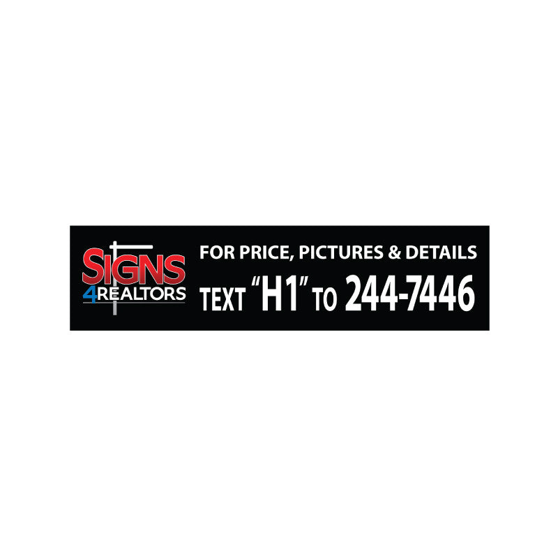Sign Riders - Text Code Custom Designed 6-Pack of 24" x 6" Riders